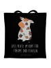 Mr. & Mrs. Panda Uni Tasche Kuh mit Spruch in Schwarz
