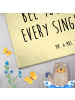 Mr. & Mrs. Panda Handtuch Biene Blume mit Spruch in Gelb Pastell