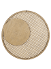 Beliani Dekospiegel PALAU in Braun - (W) 60 x (H) 60 x (L) 2 cm