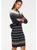 Kangaroos Strickkleid in schwarz gemustert