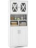COSTWAY Badezimmerschrank 60 x 30 x 145 cm in Weiß