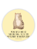 Mr. & Mrs. Panda Magnet für Kühlschrank Katze Sitzen mit Spruch in Gelb Pastell