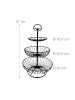 relaxdays Obst Etagere in Schwarz - (H)47 x Ø 30 cm