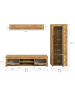 ebuy24 Regalsystem Jam (3-teilig) Eiche 235 x 35 cm