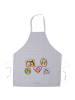 Mr. & Mrs. Panda Kochschürze Igel Familie ohne Spruch in Grau Pastell