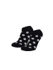 Yuhu Mädchen Sneaker-Socken 6er Pack Herzen Punkte Sterne in Schwarz