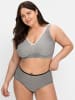 sheego Entlastungs-BH in anthrazit + weiß