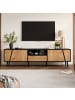 ABRIHOME TV Schrank in Schwarz 180x40x46 cm mit Schubladen 2 Schränken für 75 Zoll