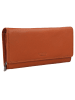 mano Donna Giulia Geldbörse Leder 19,5 cm in cognac