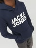 Jack & Jones Logo Hoodie Kapuzen Pullover Sweater JJECORP in Navy