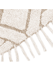 Beliani Geflochtener Teppich HORASAN in Beige - (W) 140 x (H) 1 x (L) 140 cm