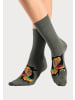 H.I.S Socken in navy, petrol, khaki, hellgrau-melange, blau
