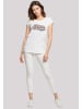 F4NT4STIC T-Shirt Muttertag Mama Schriftzug Regenbogen in weiß
