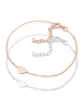 Elli Armband 925 Rosegold Herz in Silber