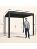Outsunny Pergola,300L x 300B x 250H cm,Dunkelgrau