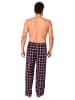NORMANN Flanell Schlafanzug Pyjama Hose Karo - 76576 in rot