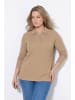 Ulla Popken Poloshirt in steingrau