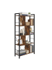 VASAGLE Standregal Barnet in Braun-Schwarz - (B)74 x (H)150 x (T)30 cm