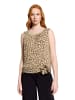 Betty Barclay Rundhals-Shirt mit Raffung in Beige/Khaki