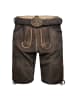 KRÜGER Lederhose Elliot mit Gürtel in dunkelbraun