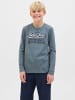 JACK & JONES Junior Langarmshirt JJELOGO TEE LS O-NEC 2 COL JNR in stormy weather