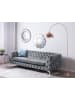 Beliani 3-Sitzer Sofa SOTRA in Grau/Silber - (W) 224 x (H) 70 x (L) 85 cm