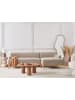Beliani Ecksofa SOSJO in Beige/Braun - (W) 251 x (H) 74 x (L) 132 cm