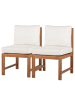 home24 Diningstuhl Bayton 2er Set in Beige / Braun