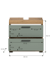 xonox.home Waschbeckenunterschrank in Artisan Eiche/Salbei - (B) 60 x (H) 56 x (T) 37