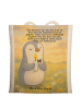 Mr. & Mrs. Panda Tragetasche Pinguin Kommunion Design mit Spruch in Weiß