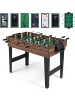 COSTWAY 10 in 1 Multi Spieltisch Tischkicker in Braun