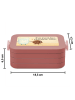 Mr. & Mrs. Panda Lunch Box Milch Keks Design mit Spruch in Rot Pastell