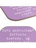 Mr. & Mrs. Panda Untersetzer Spruch Liebeskummer Tröster mit Spruch in Lavendeltraum