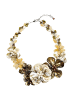 collezione alessandro Kurze Kette " Blumenstrauß " in beige