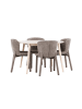 ebuy24 Essgruppe Flora Whitewash 120 x 120 cm