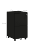 Vinsetto Rollcontainer-37L x 43,5B x 67,5H cm-Schwarz