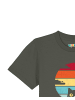 wat? Apparel T-Shirt Retro Sunset Cat in Khaki