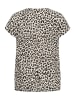 KAFFE curve Kurzarm-Bluse KCvilana Loose fit in Chalk/Oak/Black Animal