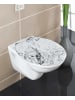 Wenko Onyx WC-Sitz, MDF in Grau, (B) 34,5 x (L) 41 cm