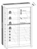 VCM  Wandvitrine Glasvitrine Vitrosa Mini Spiegel in Weiß