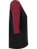 Urban Classics Urban Classics Damen Ladies 3/4 Contrast Raglan Tee in blk/burgundy