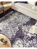 Beliani Kurzflor AKARSU in Violett/Weiß - (W) 140 x (H) 0.4 x (L) 200 cm