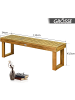 COSTWAY Gartenbank 2-Sitzer 132x34x43,5cm in Braun