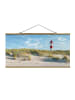 WALLART Stoffbild mit Posterleisten - Leuchtturm an der Nordsee in Blau