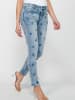 KOROSHI LANGE JEANS SCHMALE HOSE in blau