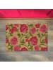 relaxdays Kokos-Fußmatte "Rosen" in Pink/ Natur - (B)60 x (T)40 cm