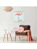 WALLART Stoffbild - Jonas Loose - Flamingo mit High Heels in Orange