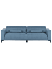 Beliani 3-Sitzer Sofa ANGE in Blau/Schwarz - (W) 214 x (H) 68 x (L) 84 cm