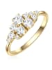Glanzstücke München Ring aus Sterling Silber mit Zirkonia in gelbgold