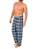 NORMANN Flanell Schlafanzug Pyjama Hose Karo - 76585 in türkis